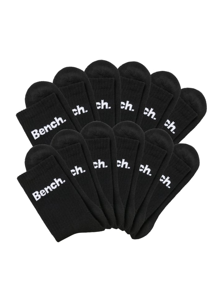 Bench Tennissocken in 12x schwarz günstig kaufen