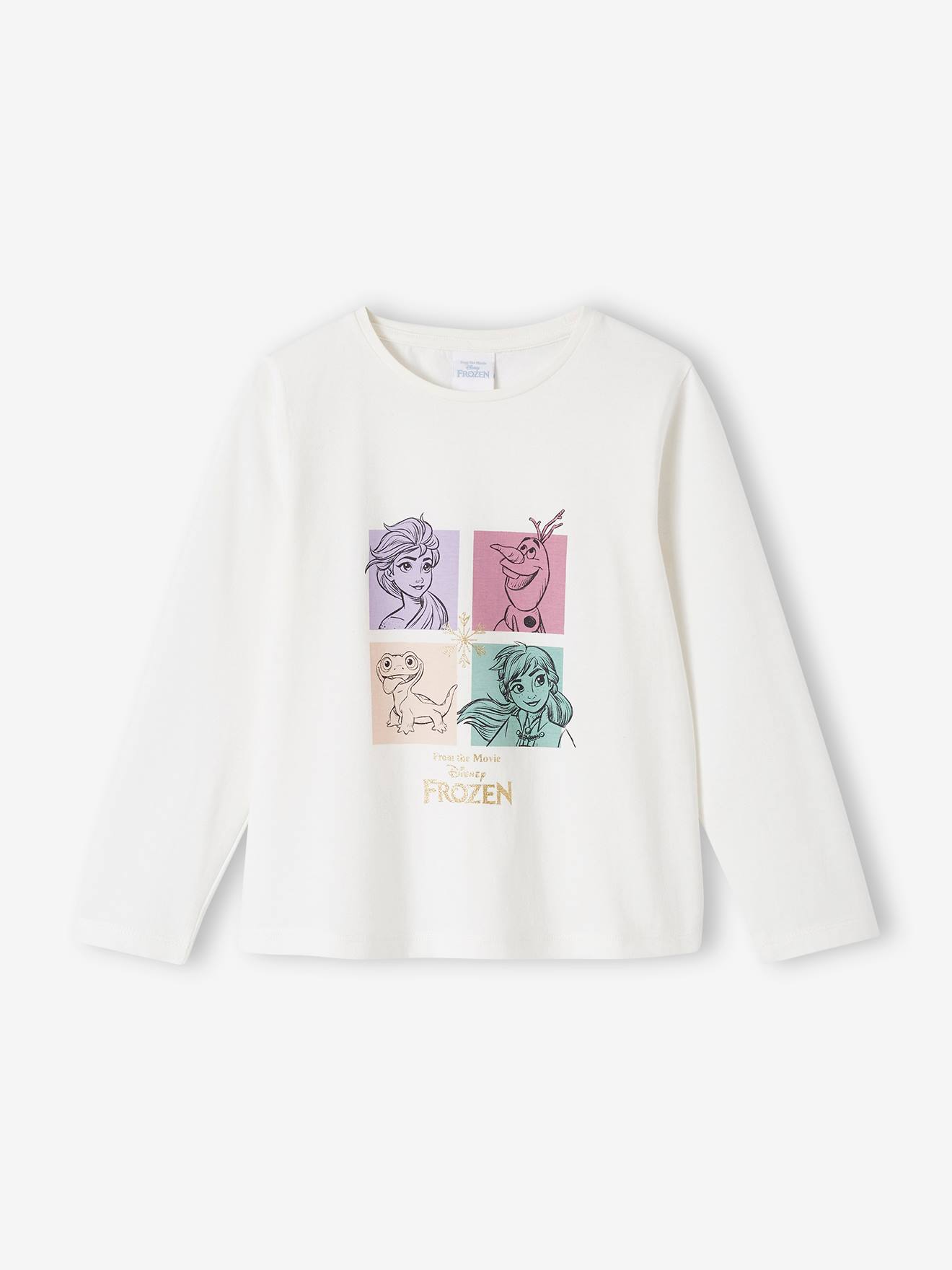 T-shirt fille manches longues DS® La Reine des Neiges 2 écru