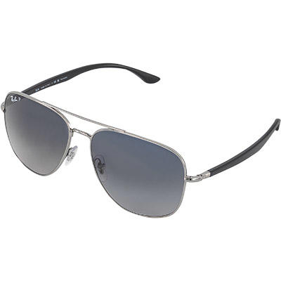 Ray Ban, Sonnenbrille, Metall, silber-blaugrau