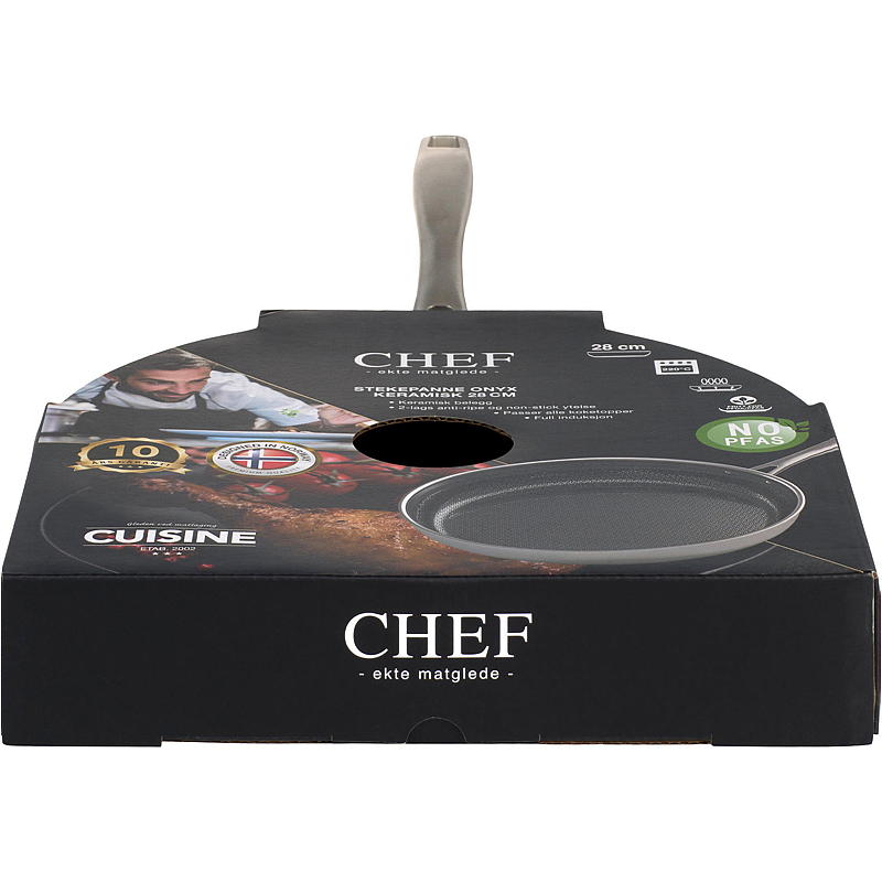 Cuisine Chef Stekepanne ø 28 cm Onyx keramisk Cuisine Chef