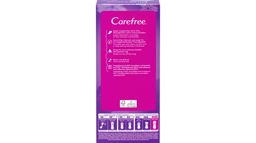 Carefree Plus Long Frischeduft x40 Slipeinlagen