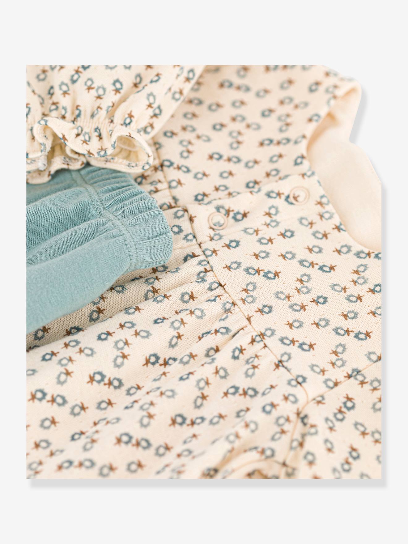 Petit Bateau Baby-Set: Jerseykleid & Leggings PETIT BATEAU - beige
