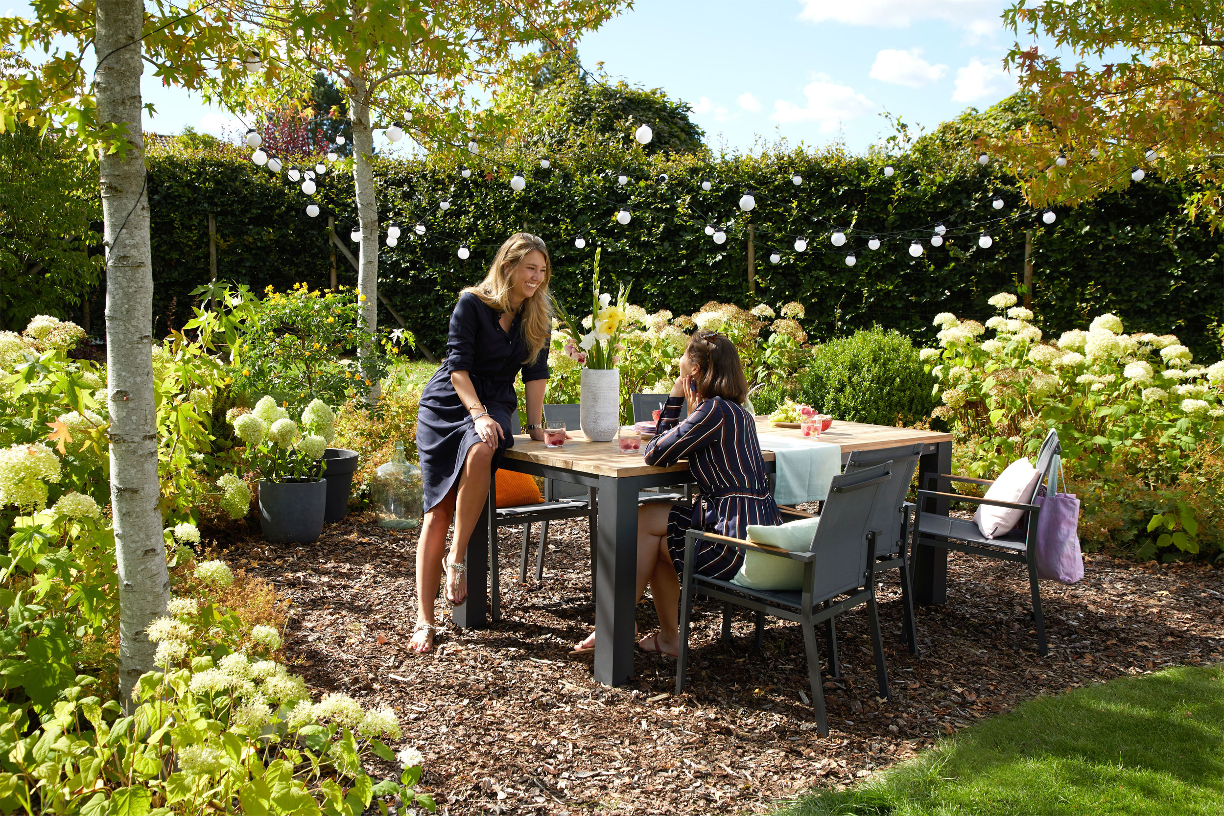 OUTDOORGartenstuhl Alu/Teak