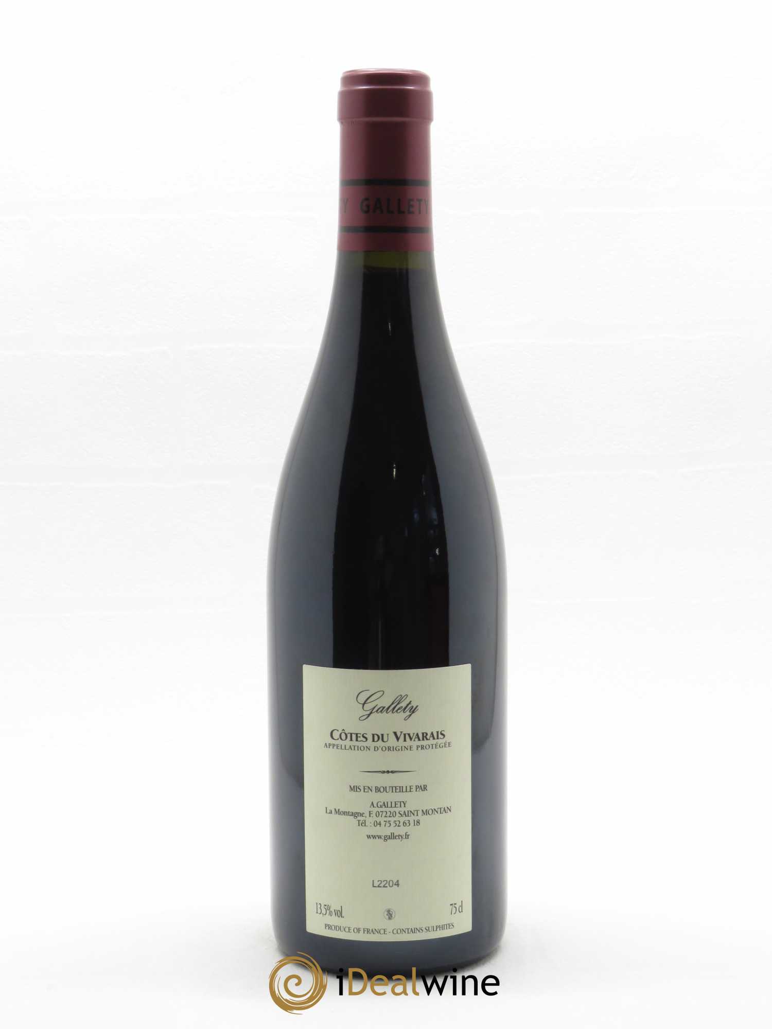 Côtes du Vivarais La Syrare Gallety (Domaine)  2019 - Lot de 1 Bouteille