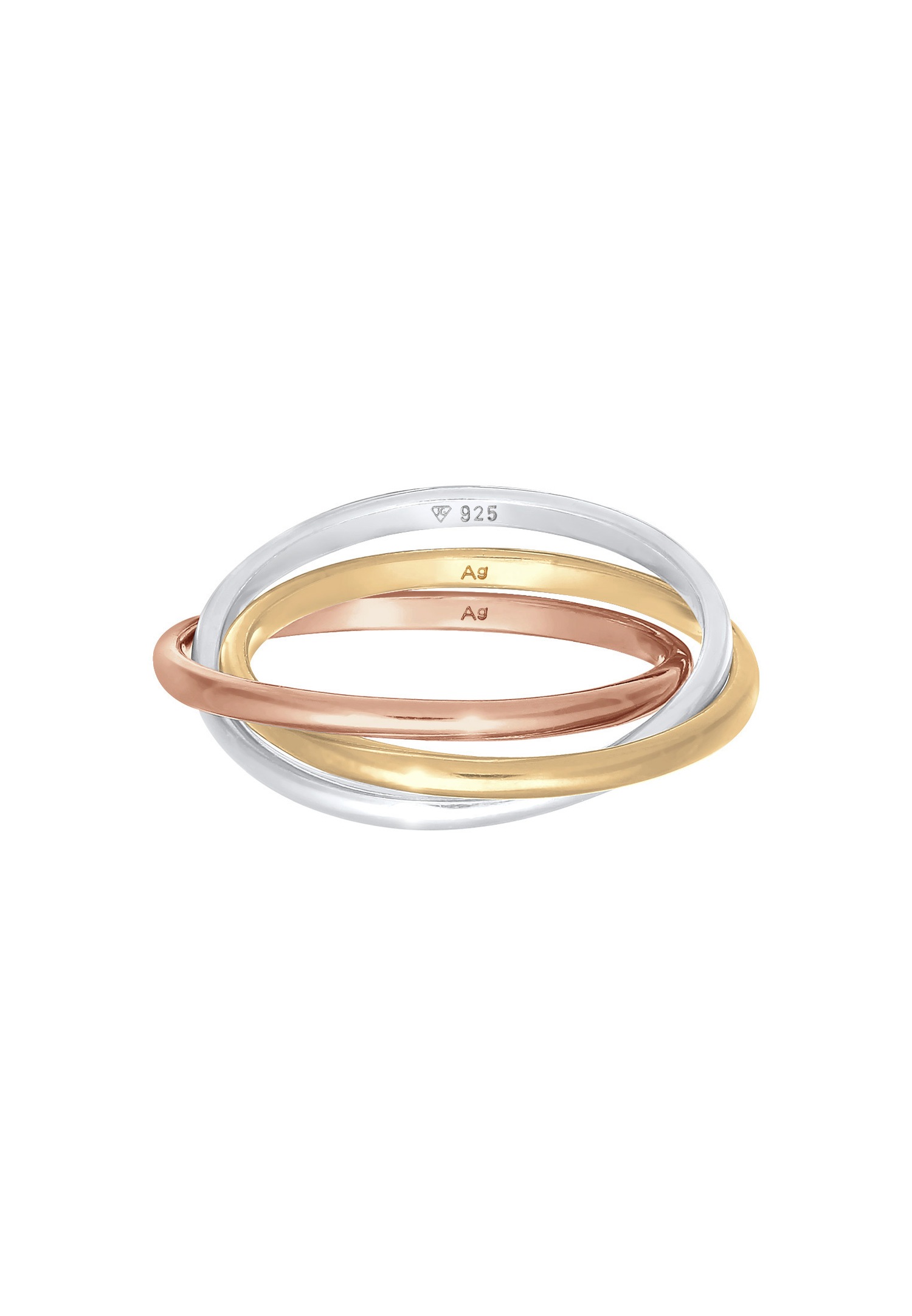 Anillo envolvente minimalista básico de Elli Trini Look para mujer en plata de ley 925