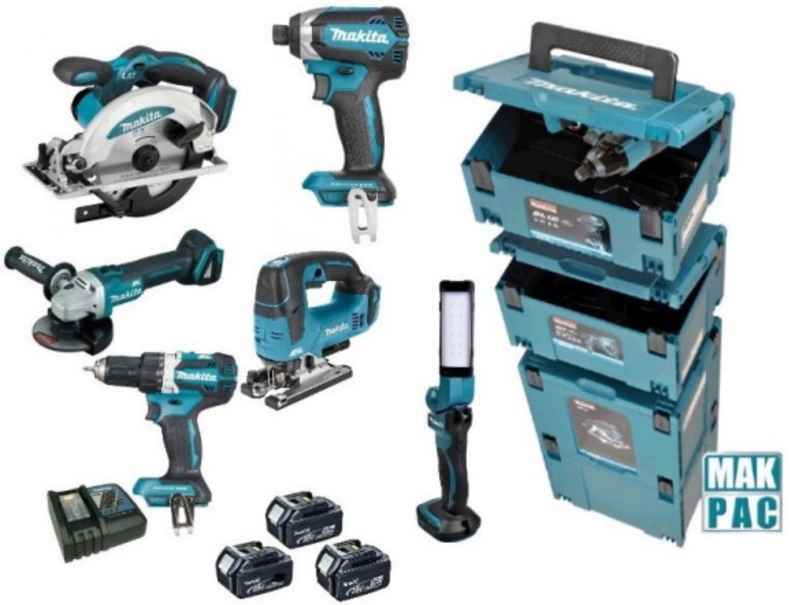 Makita DLX8100J kombinirani set 18V 3 x 5,0Ah - Najnovejši kombinirani stroji s 5,0 Ah