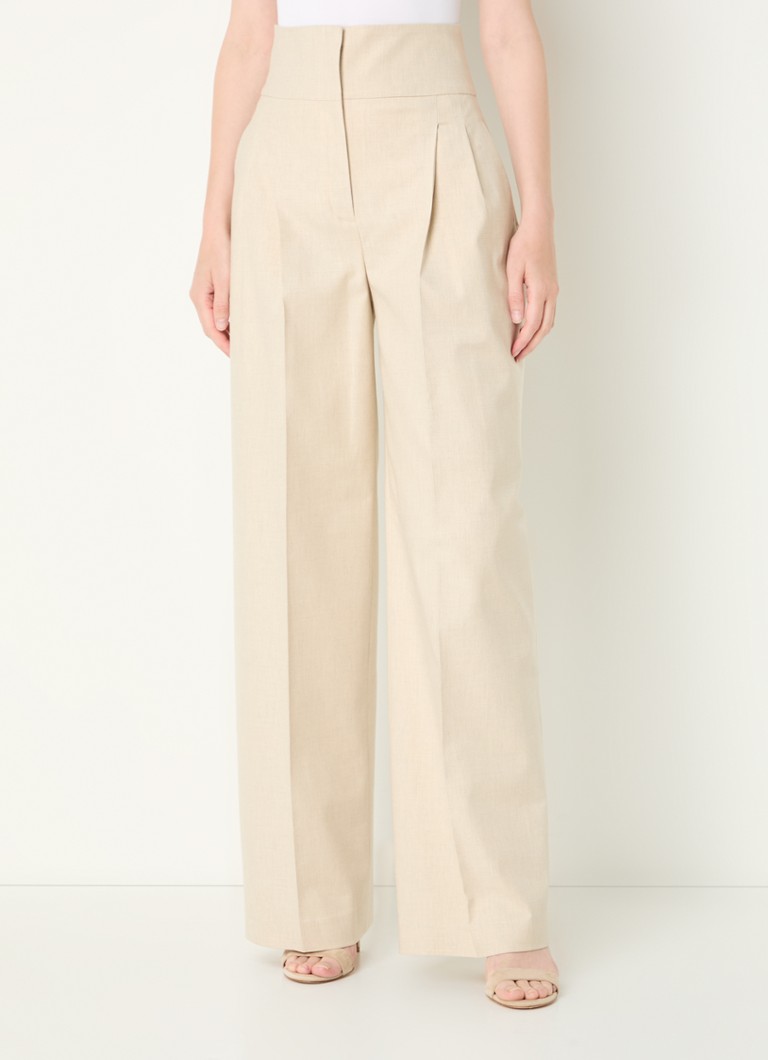 IRO  Reini high waist wide fit pantalon met persplooi