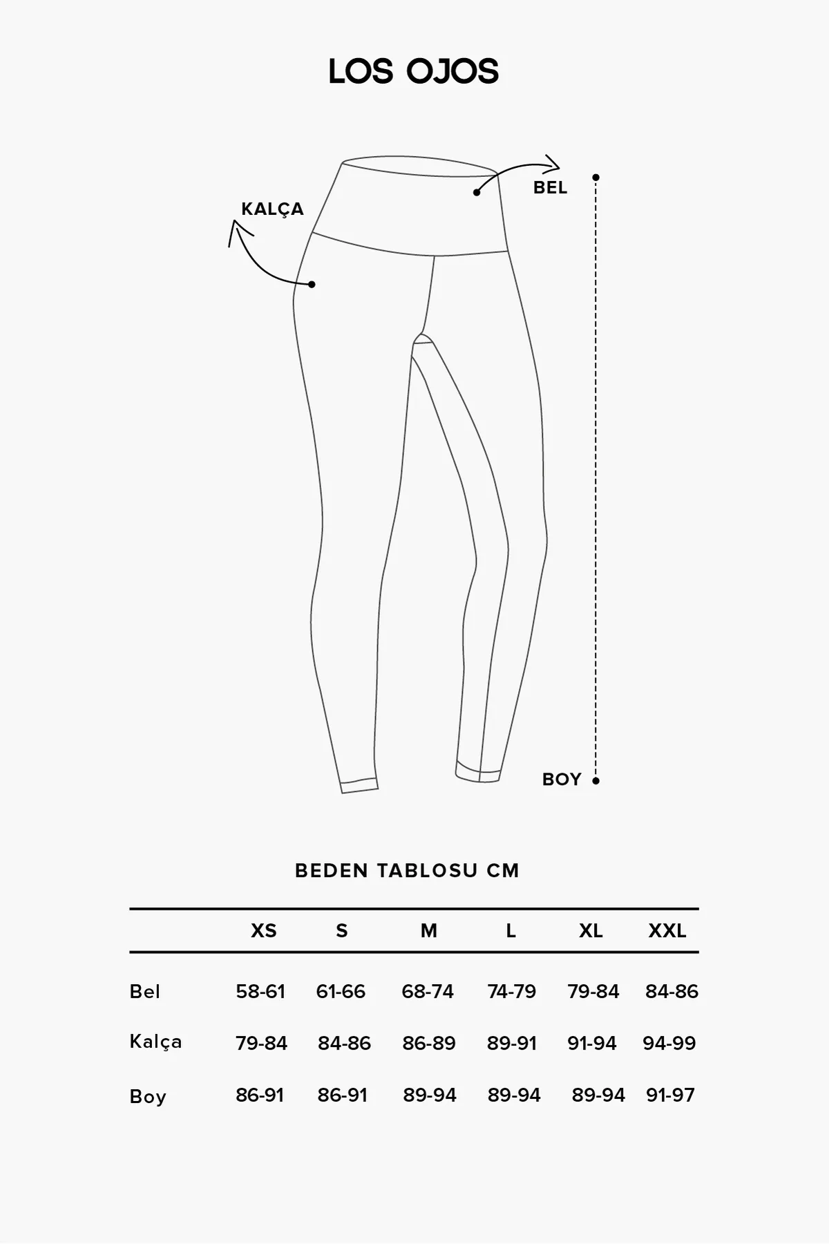 LOS OJOS  Basics für schwarze Sportstrumpfhosen mit hoher Taille