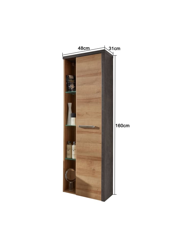 ebuy24 Badschrank Bay Eiche Dekor 48 x 31 cm günstig kaufen onesize
