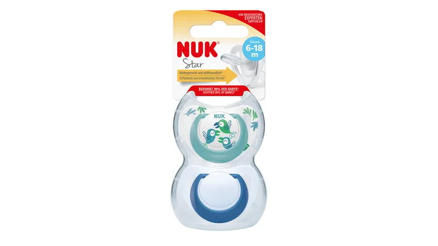NUK Schnuller Star Silikon 6-18 Monate