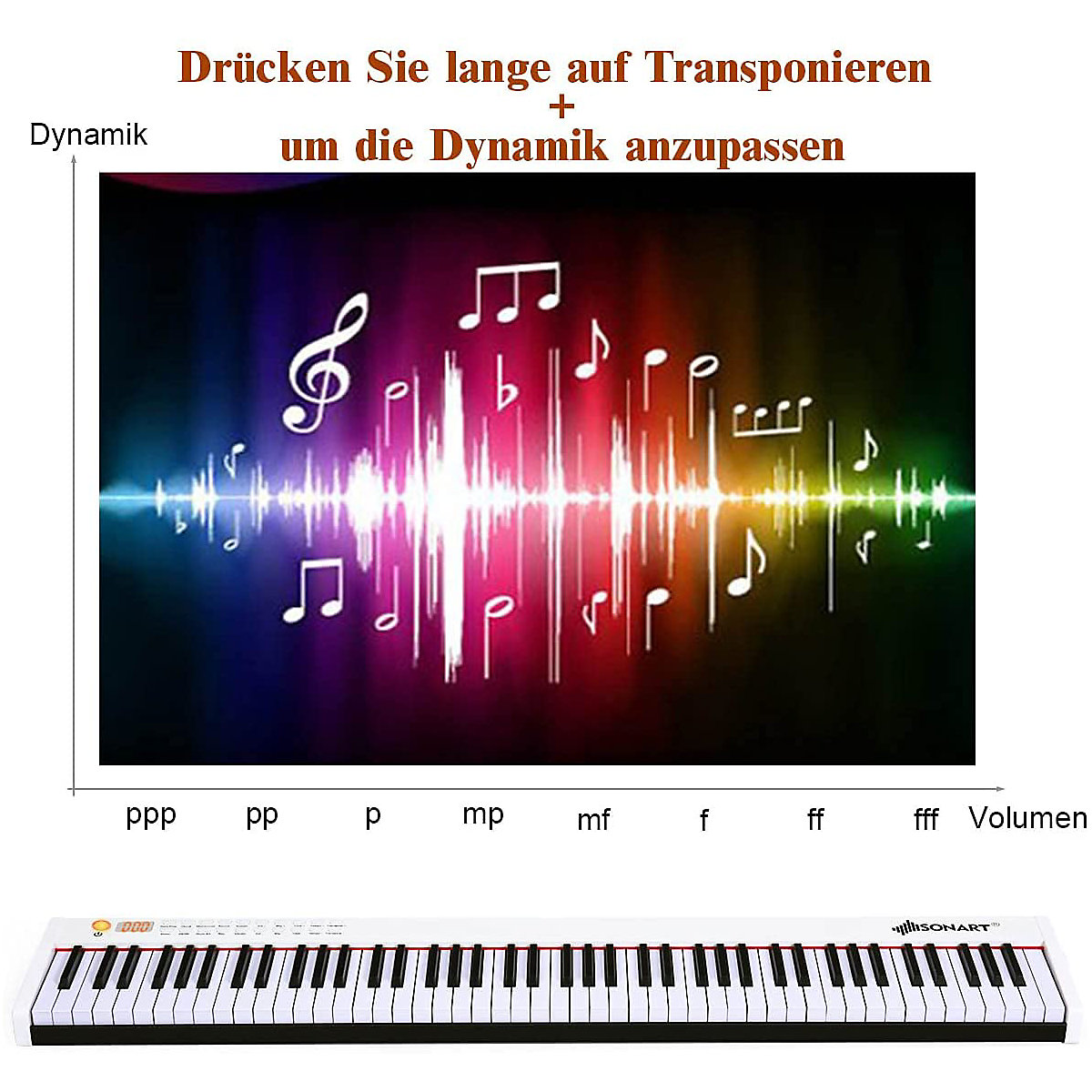 Keyboard 88 Tastatur mit Pedal&Tragetasche