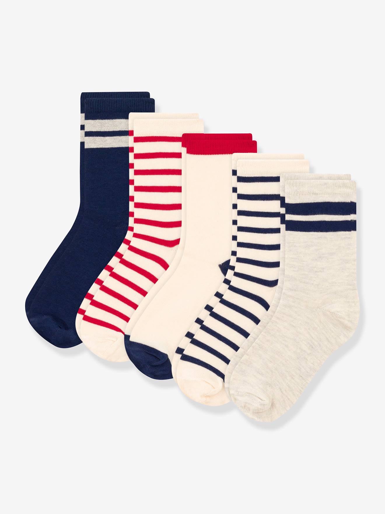 Lot de 5 paires de chaussettes mixtes PETIT BATEAU multicolore