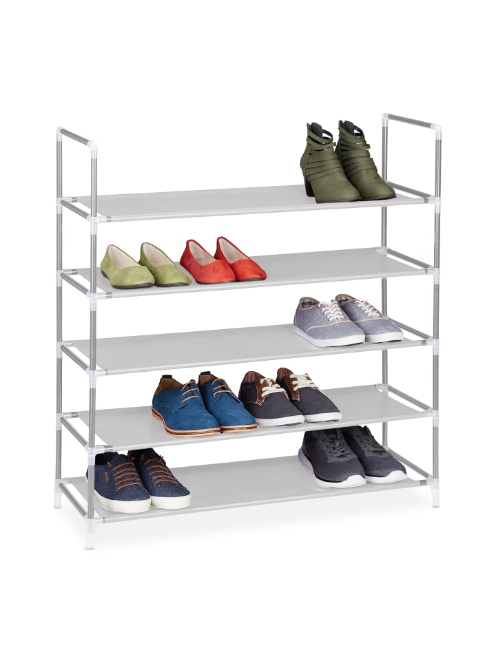 relaxdays Schuhregal in Weiß - (B)87 x (H)90,5 x (T)29,5 cm günstig kaufen onesize