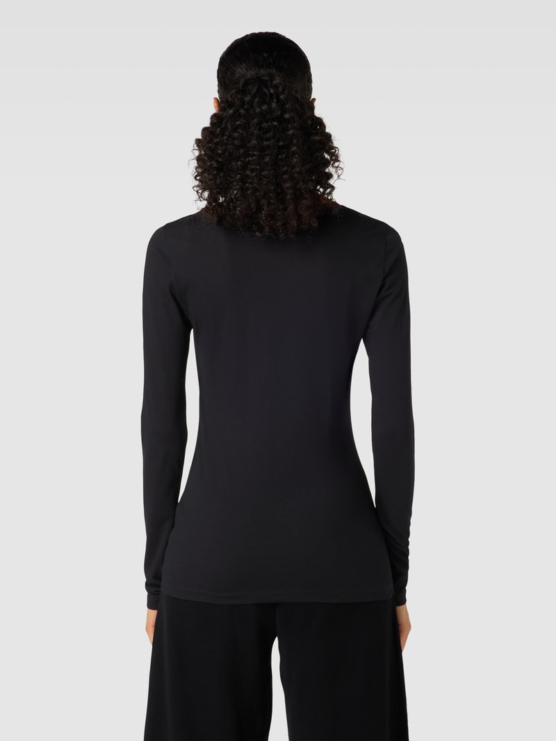 Longsleeve mit Rundhalsausschnitt Modell 'ENRICCAA SOFT' in schwarz