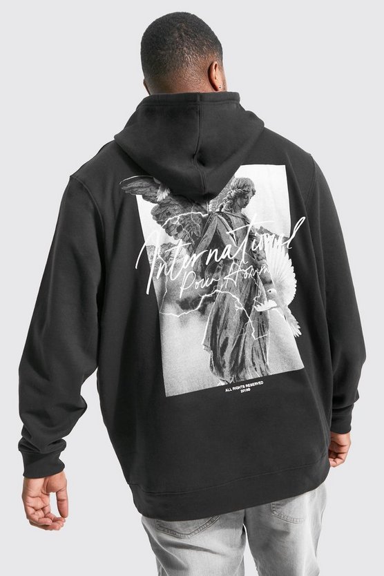 Plus Hoodie mit Print