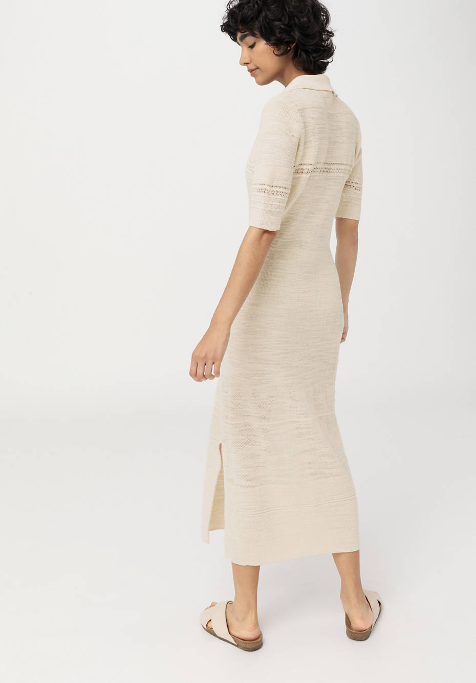 Strickkleid aus Leinen mit Bio-Baumwolle