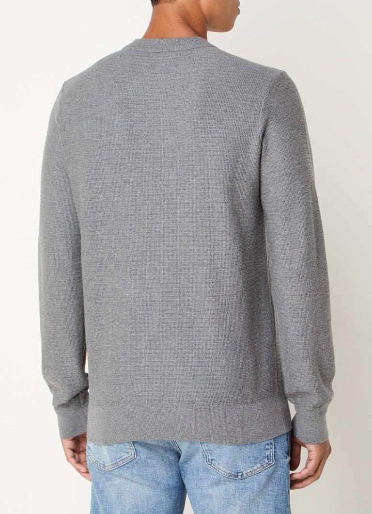 HUGO BOSS Anion fine-knit pullover in cashmere blend