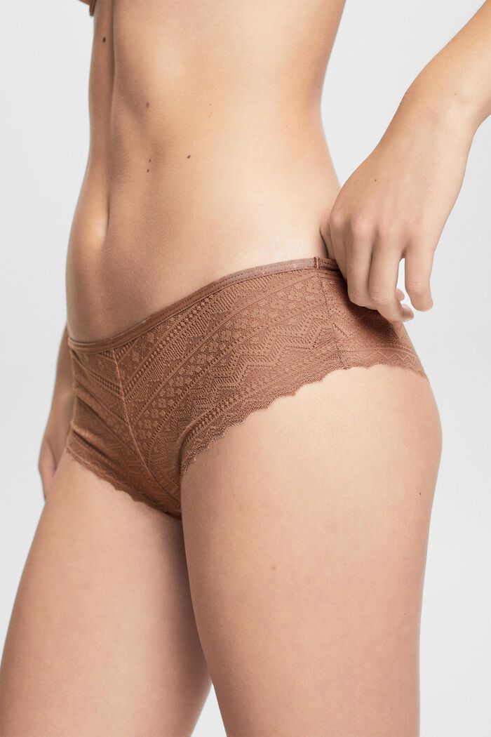 Brazilian Hipster-Shorts mit grafischer Spitze