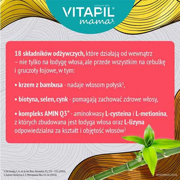 Vitapil Mama, Dodatak prehrani za gubitak kose za žene nakon porođaja i tokom dojenja, Kapsule