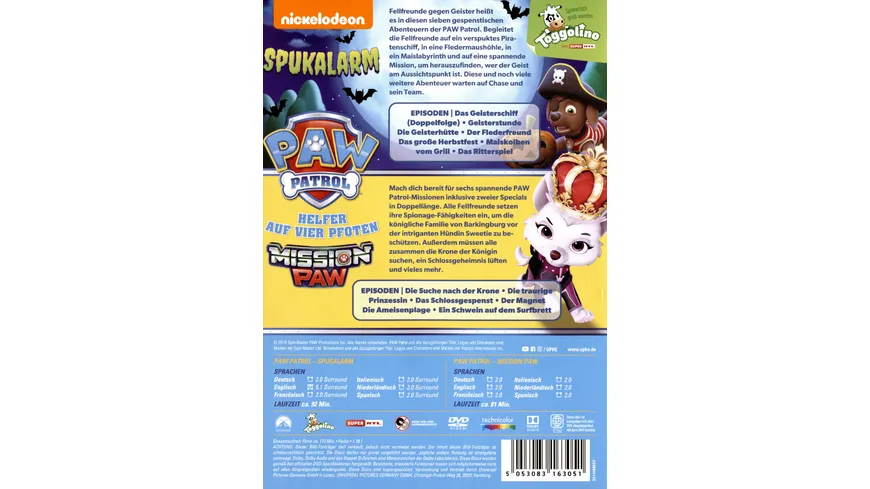 Paw Patrol - Spukalarm & Paw Patrol - Mission Paw  [2 DVDs]