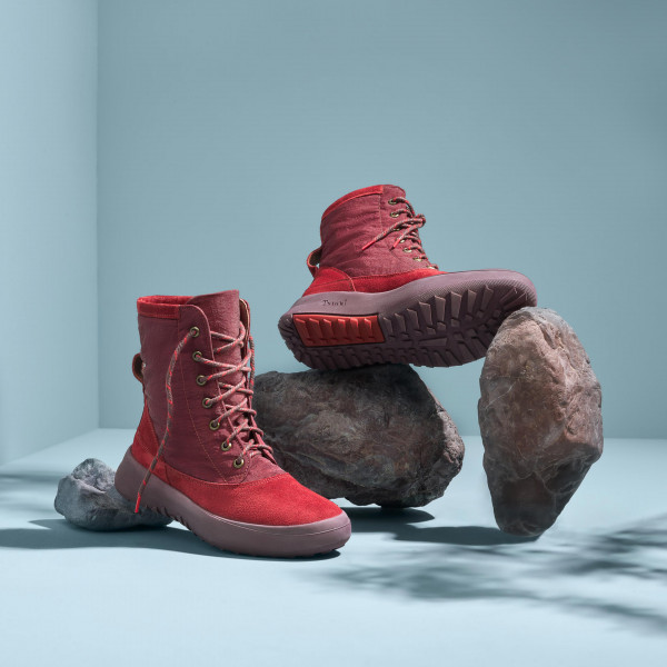 KUSABI Schnürboots - Merlot/Kombi