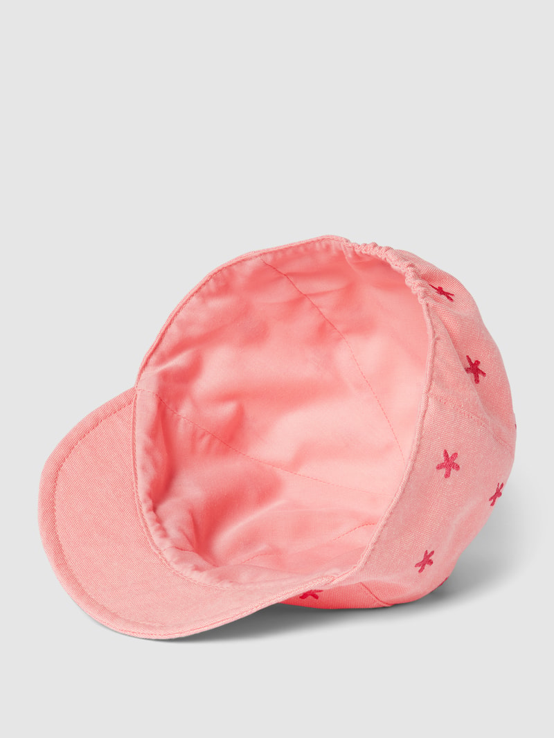 Cap mit Allover-Stickereien in pink