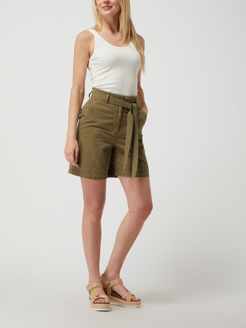 Shorts mit Lyocell-Anteil in olivgrün