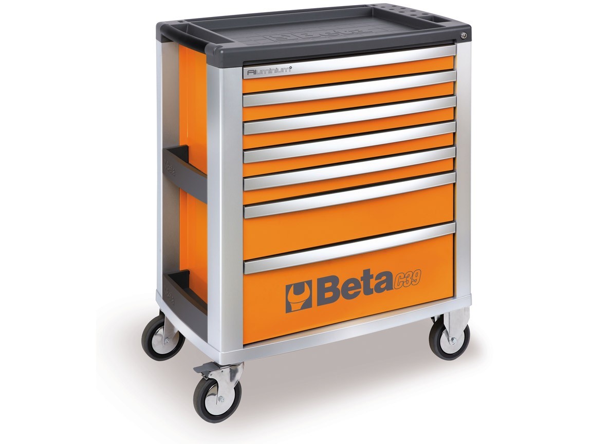 Cărucior de scule Beta 039000001 C39-7/O cu 7 sertare portocaliu