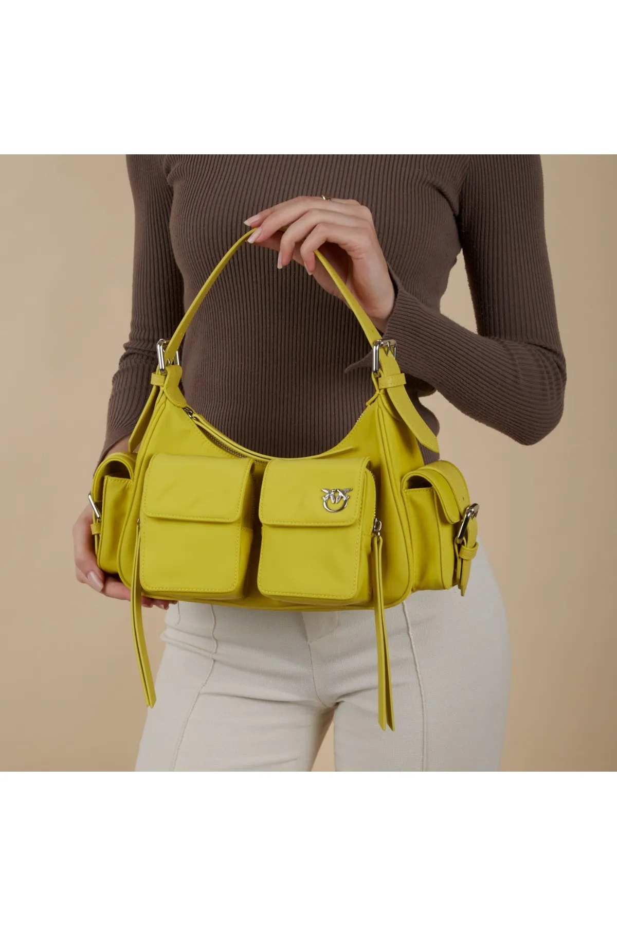 1'ASLAN  Pinko Damen Schultertasche Gelb 102794-a1j4-h85n
