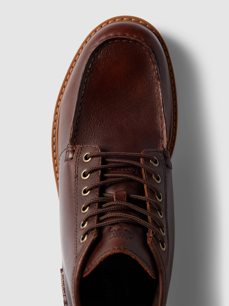 Boots aus Leder Modell 'Newmarket' in dunkelbraun