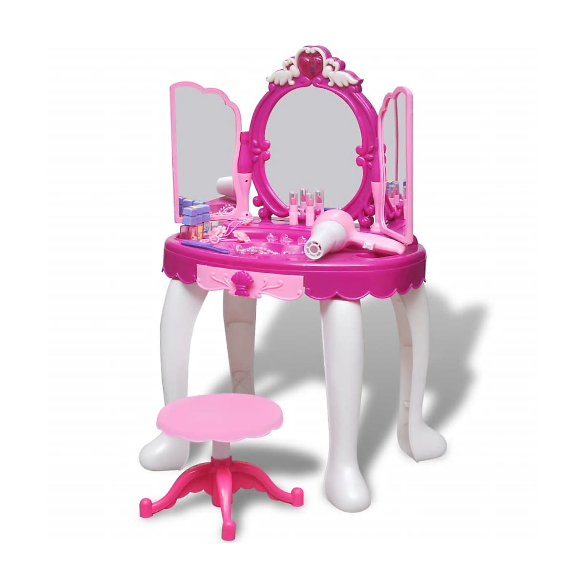 Kinder-Schminktisch mit 3 Spiegeln und Licht/Ton Spielzeug-Tisch