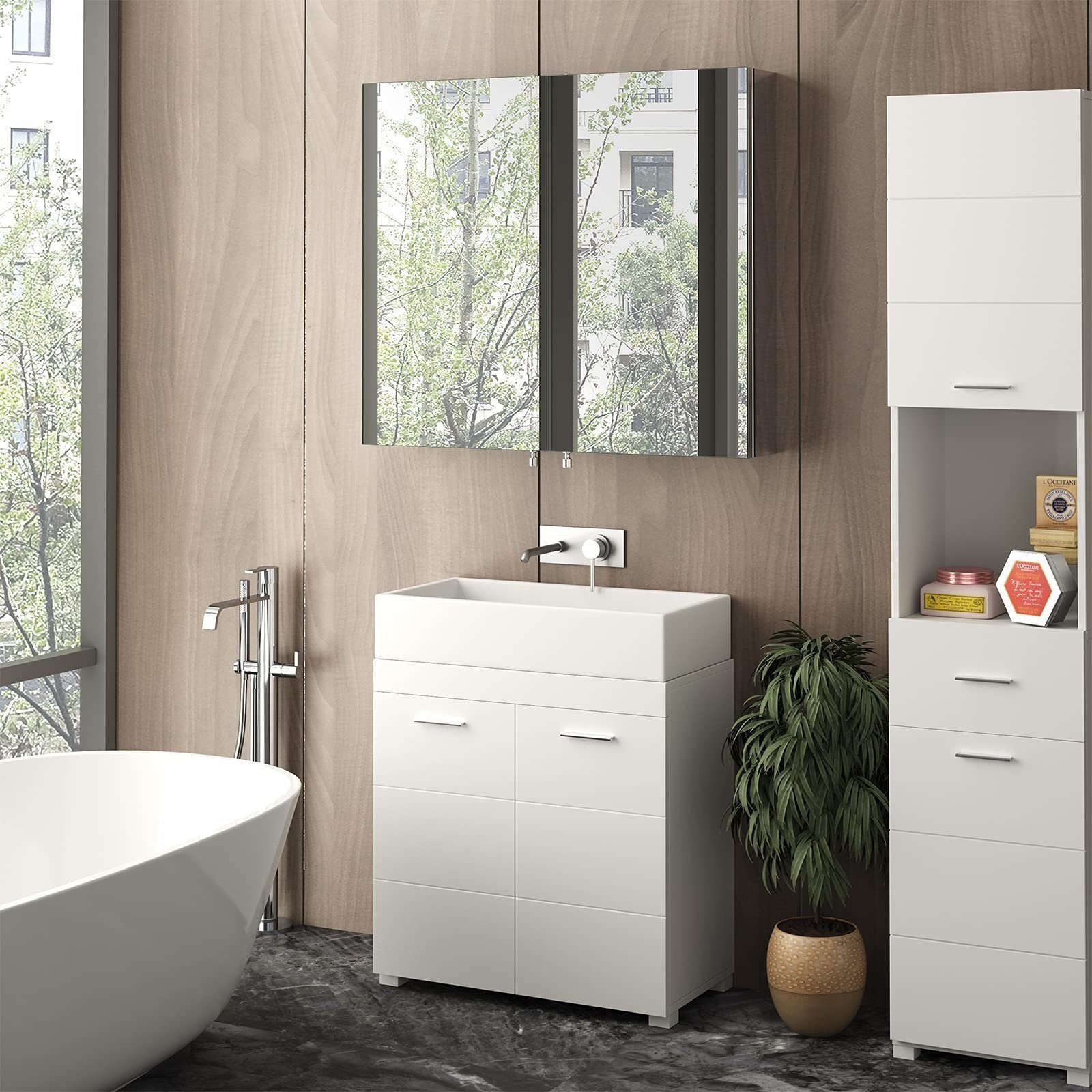 Diyarts Badezimmerspiegelschrank (Vielseitiger Hängeschrank mit Spiegel)