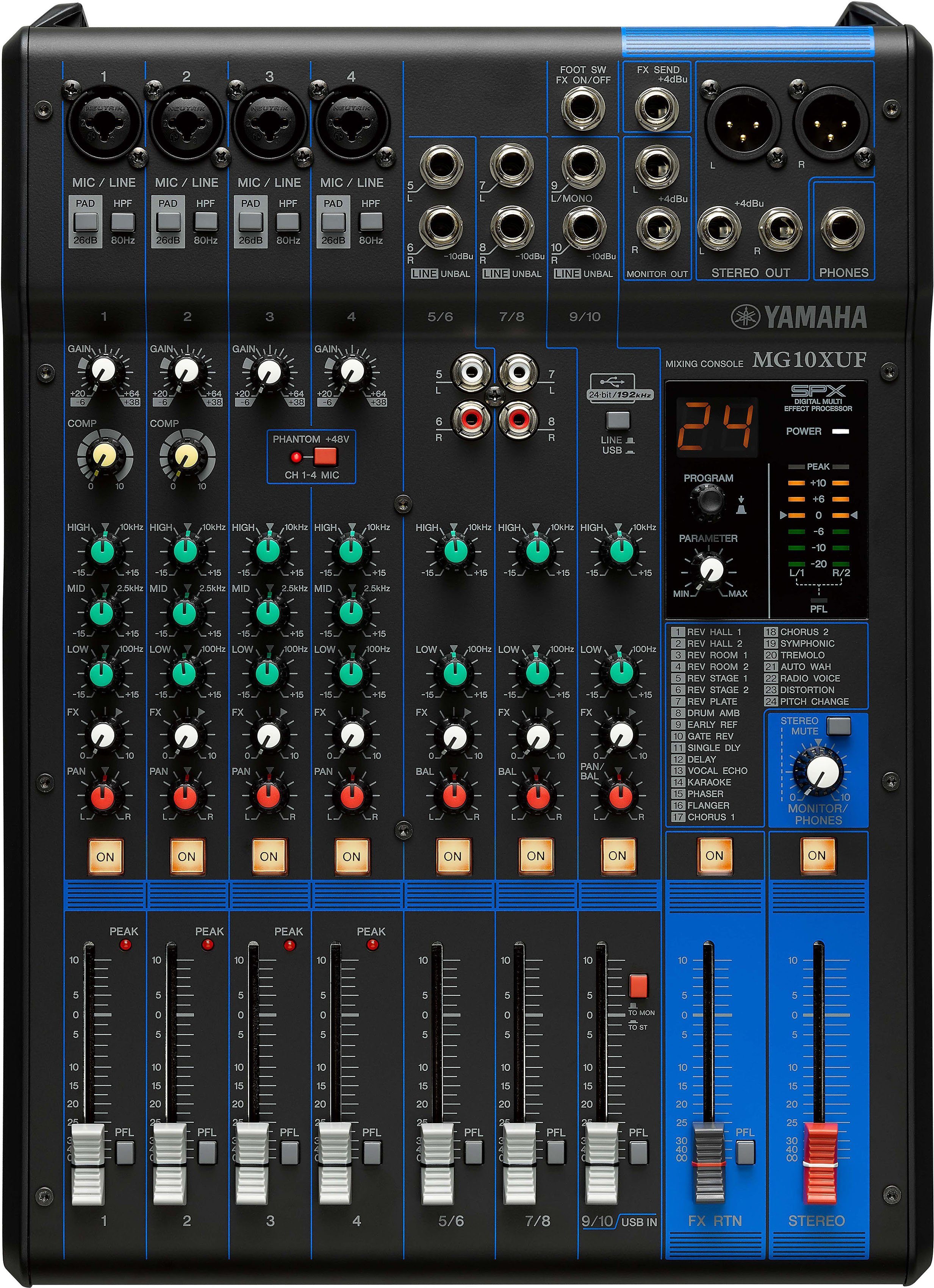 Yamaha Mischpult Mixing Console MG10XUF, 10-Kanal