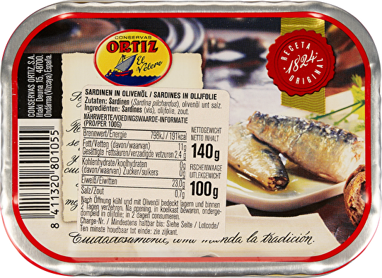 Ortiz Sardinen in Olivenöl 140g