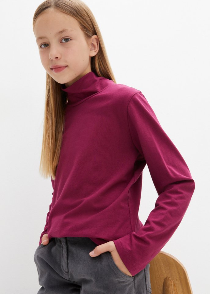 Kinder Rollkragen-Langarmshirt (2er Pack)