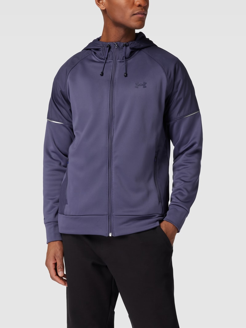 Sweatjacke mit Kapuze in marineblau