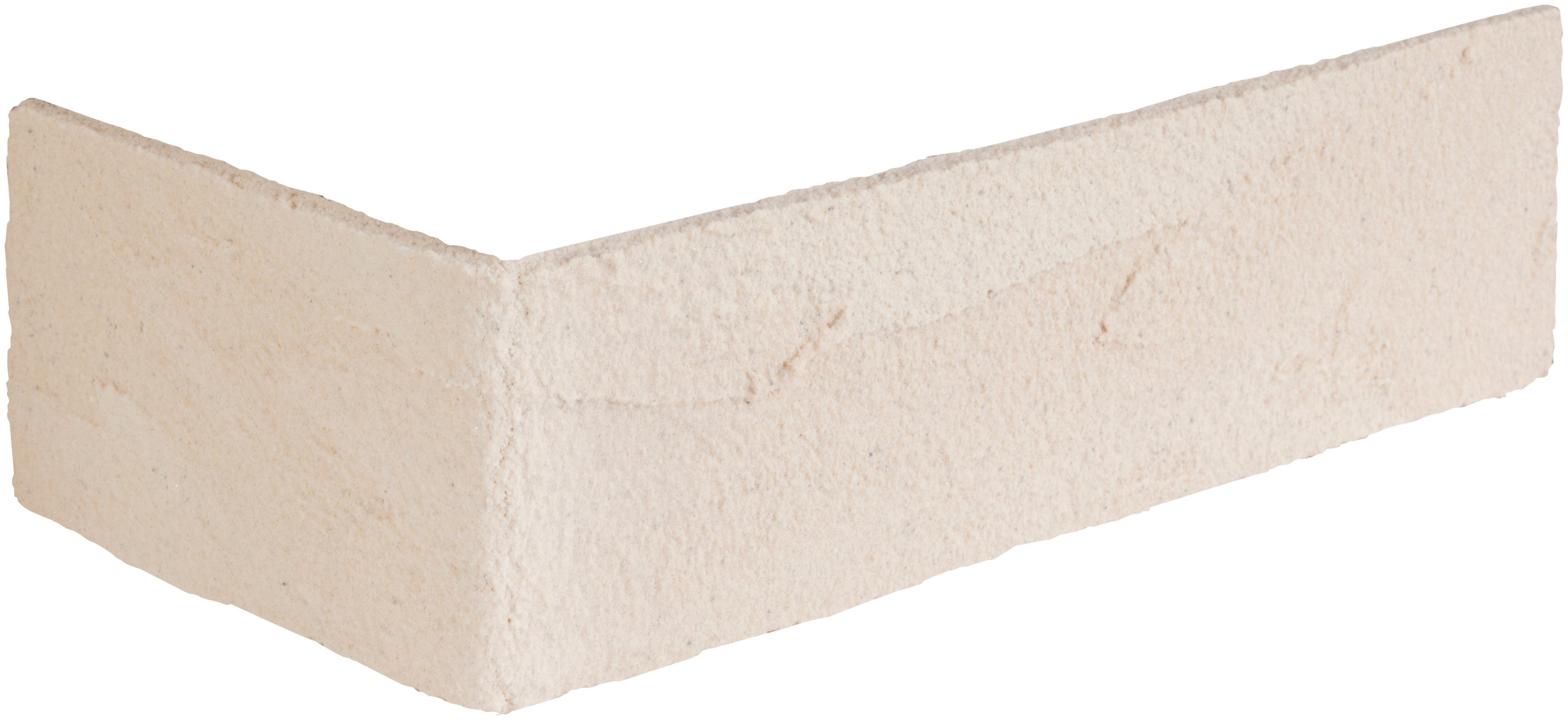 Elabrick Verblender Rhodos Eckverblender, BxL: 11,5x7,1 cm, (Set, 24-tlg) cremeweiß, für Innen- und Aussenbereich, 2 Lfm