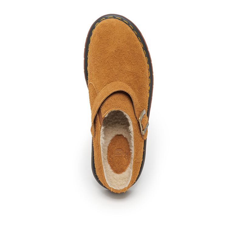 Dr. Martens Isham pecan brown long napped suede