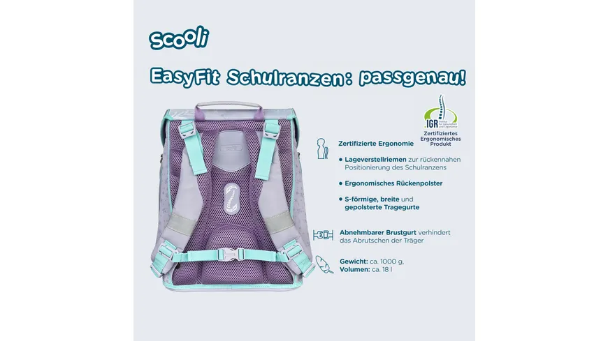 Scooli Frozen EasyFit Schulranzen-Set 5teilig