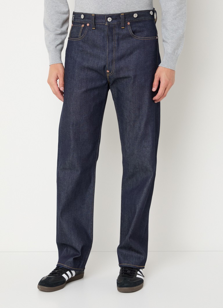 Blugi Levi's 501 cu croială dreaptă, decolorare închisă