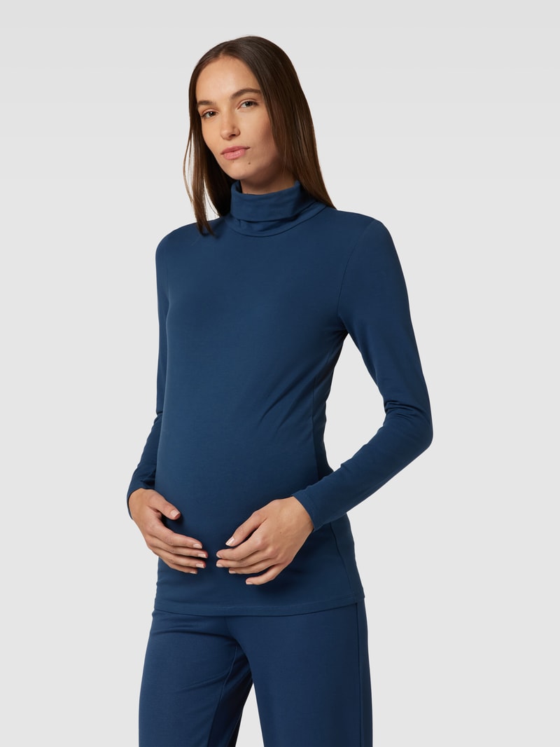Umstands-Longsleeve mit Rollkragen Modell 'MIA' in rauchblau