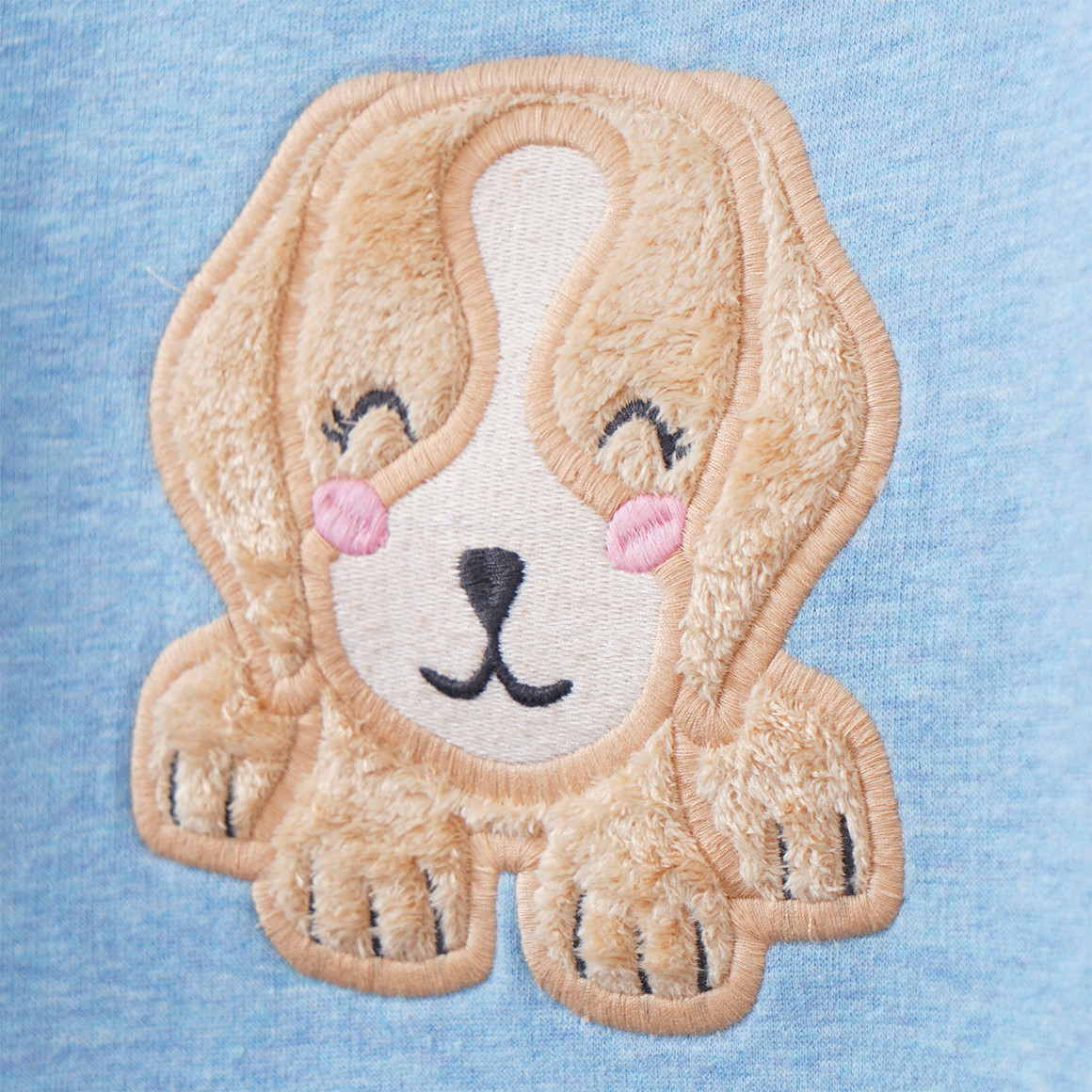 Mädchen Sweatkleid mit Hunde-Applikation