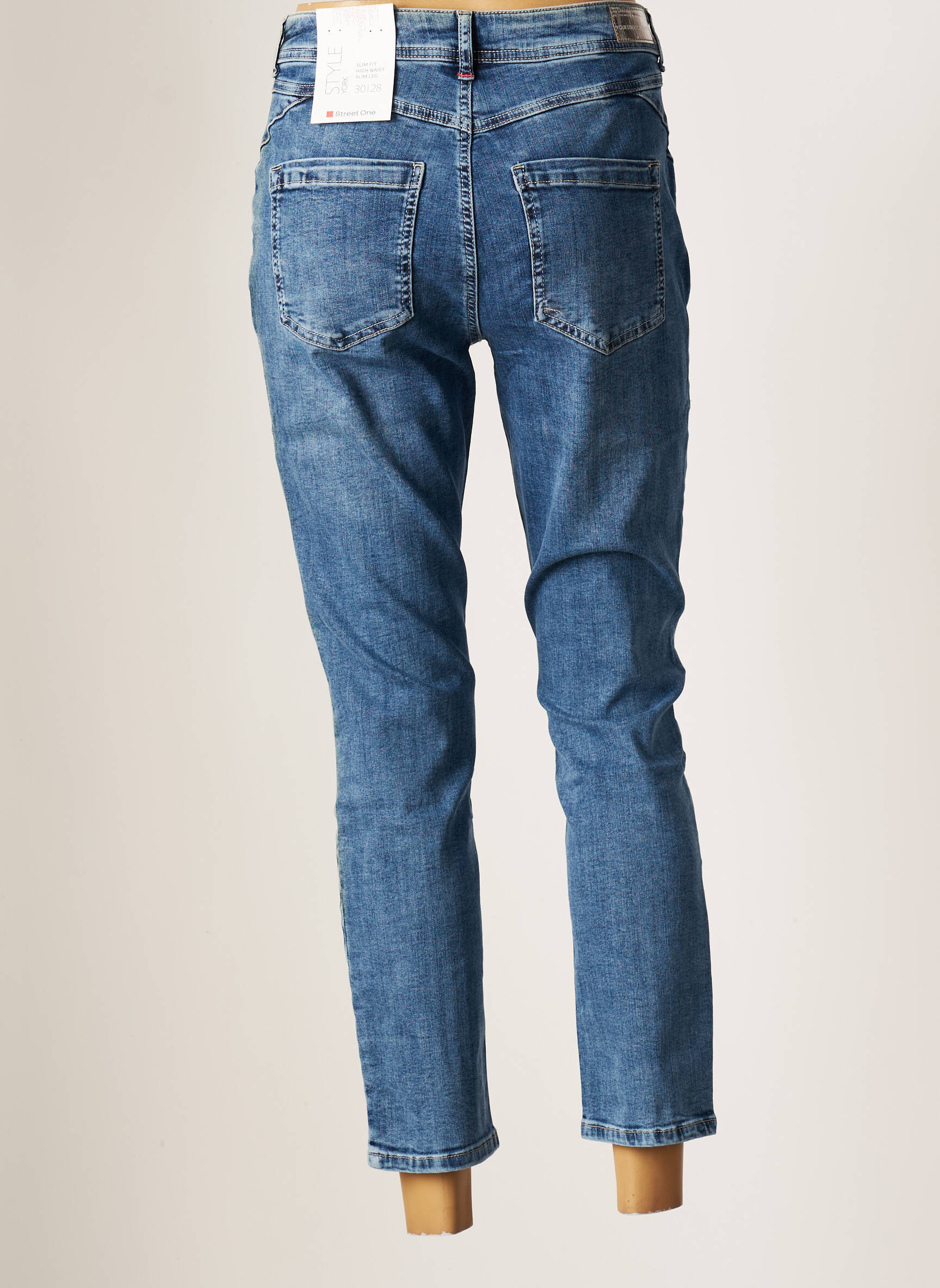 Street One Jeans Coupe Slim Femme couleur bleu