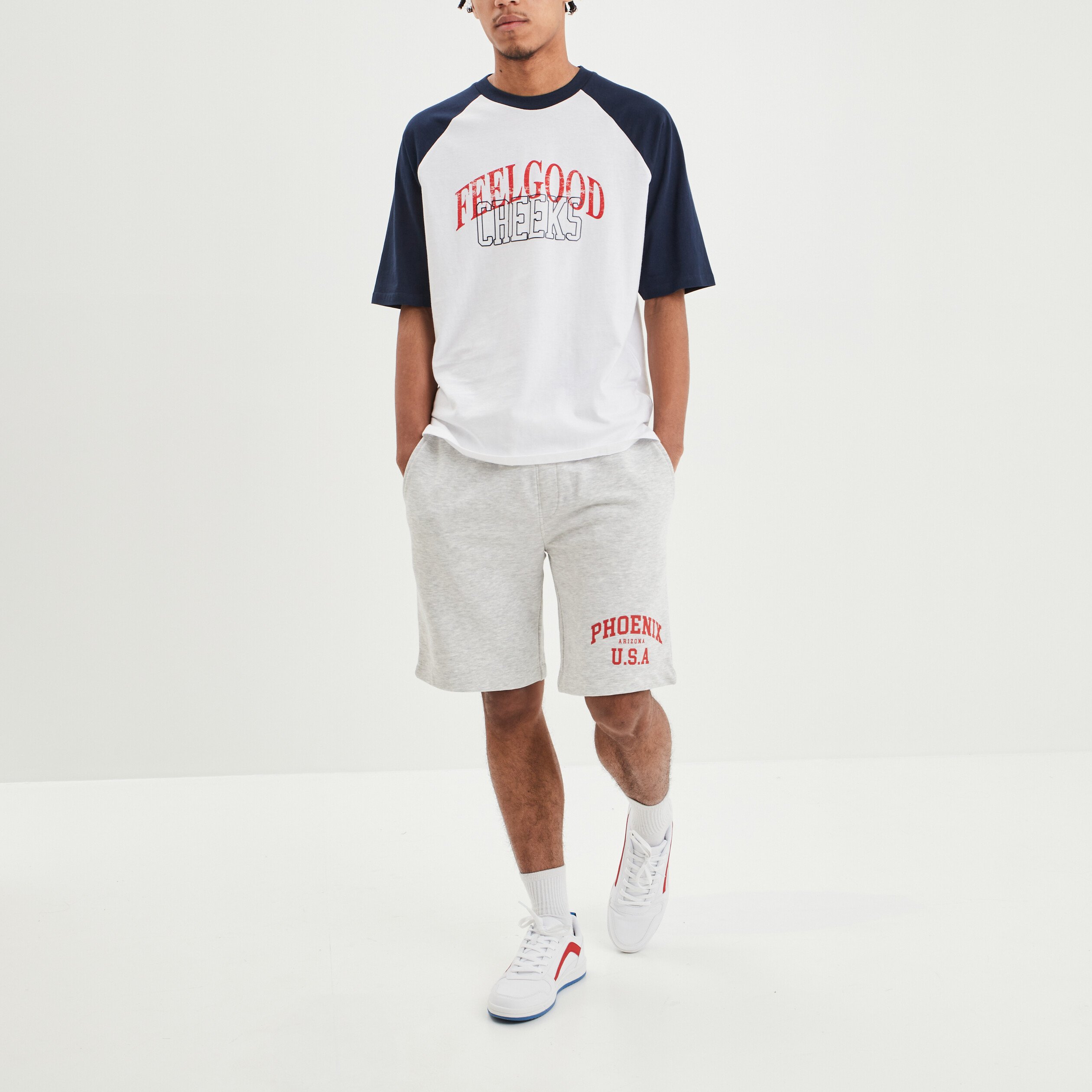 T-shirt oversize manches courtes Creeks bleu marine homme | La Halle