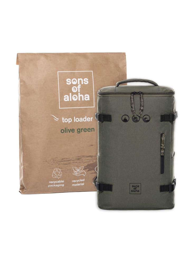 SONS OF ALOHA Top Loader Rucksack XL XL Top-Loader Sporttasche Rucksack 15 Zoll olive in grün günstig kaufen onesize