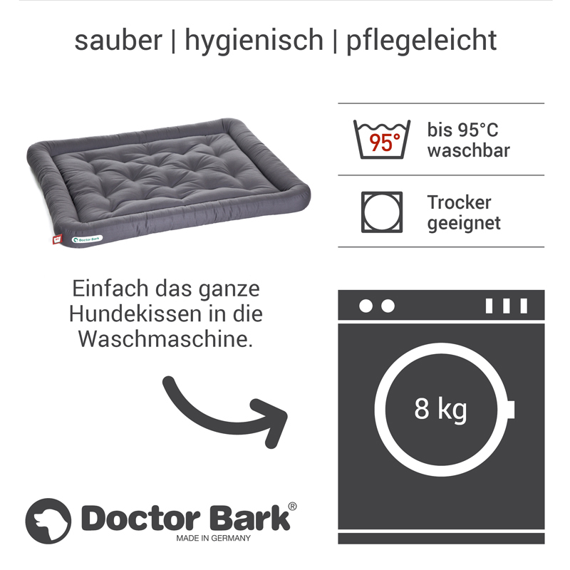 Doctor Bark Hundekissen Doctor Bark Liegekissen grau XL