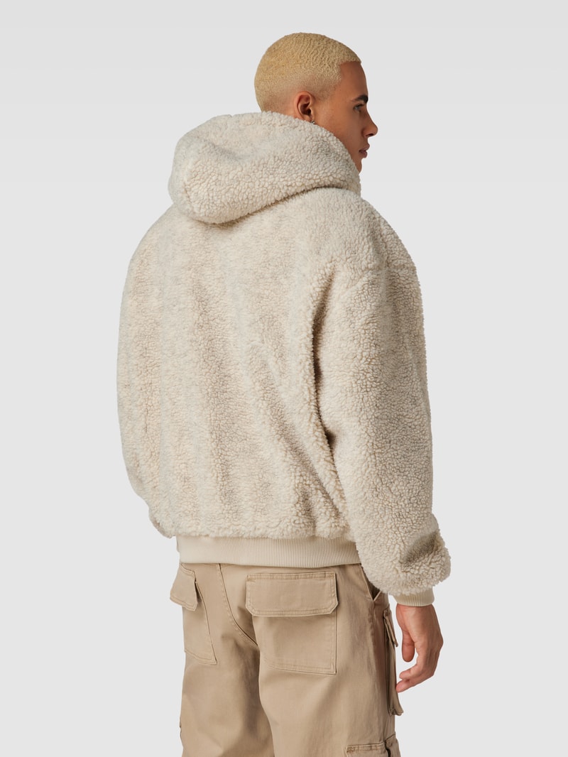 Sweatjacke mit Logo-Detail Modell 'Metal Signature' in beige