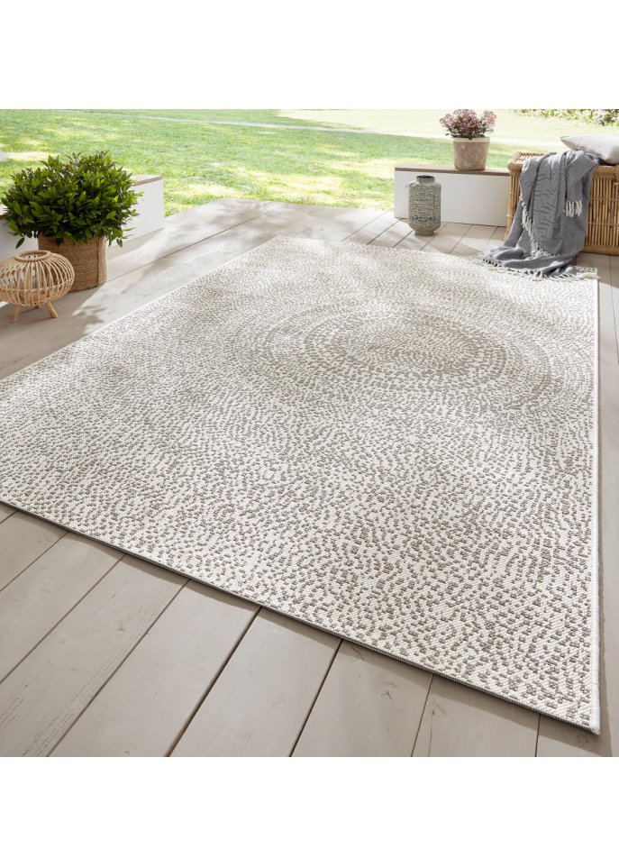 In- und Outdoor Teppich mit rundem Motiv