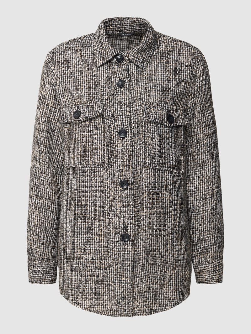 Blazer in Bouclé-Optik in cognac