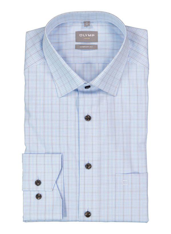 OLYMP, Hemd, Comfort Fit, Baumwolle, bleu kariert